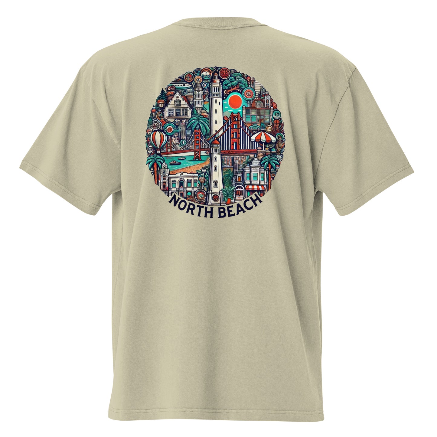 North Beach, California Neighborhood | Trillo™ Cali Collection | Oversized T-shirt