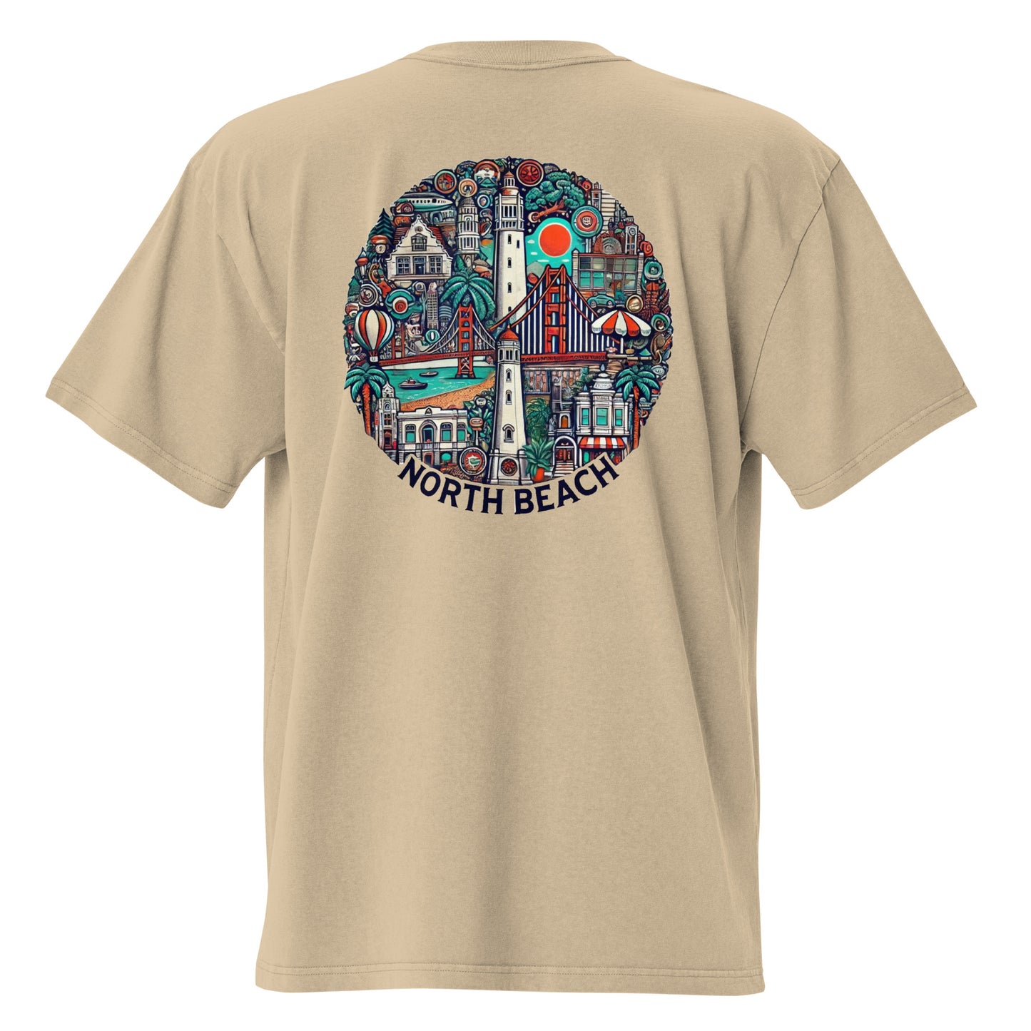 North Beach, California Neighborhood | Trillo™ Cali Collection | Oversized T-shirt